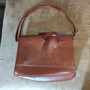 Ecosusi Leather Bow Satchel Tote Bag Purse